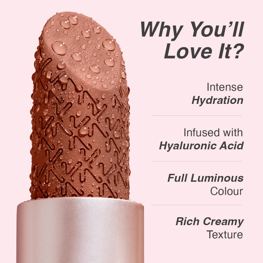 Kay Beauty Hydra Creme Serum Lipstick -Rich Color & Hyaluronic Acid for Deep Hydration - Panache (3.6g)