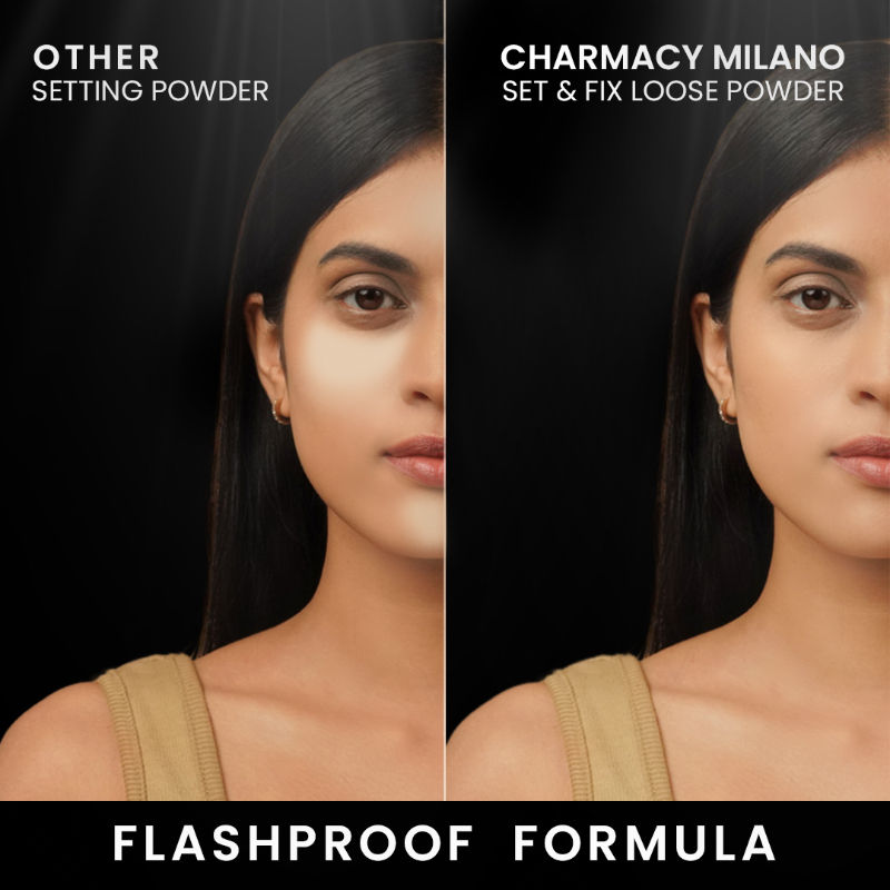 Charmacy Milano Set & Fix Loose Powder - Oil Control, Flash-Proof, Mattifying (16g)