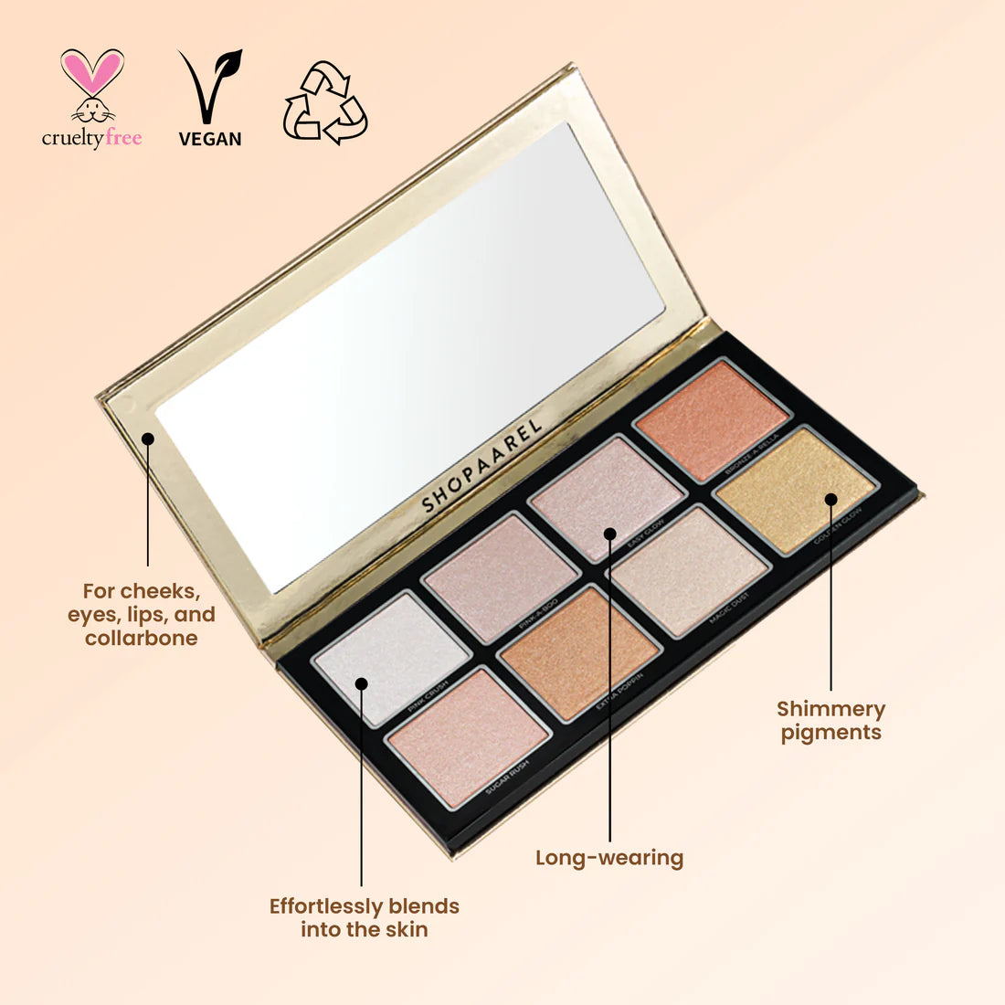 Shopaarel - Studio Glow - Highlighter Palette