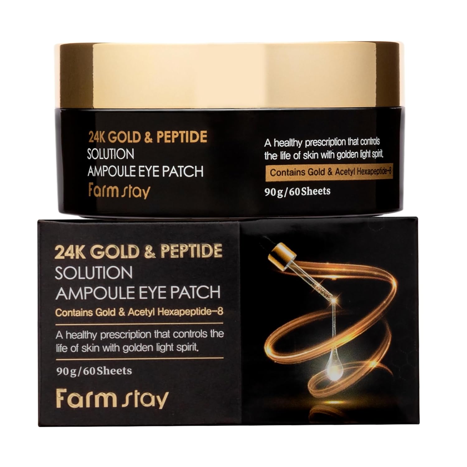 Farm Stay - 24K Gold & Peptide Solution Ampoule Eye Patch (90g)