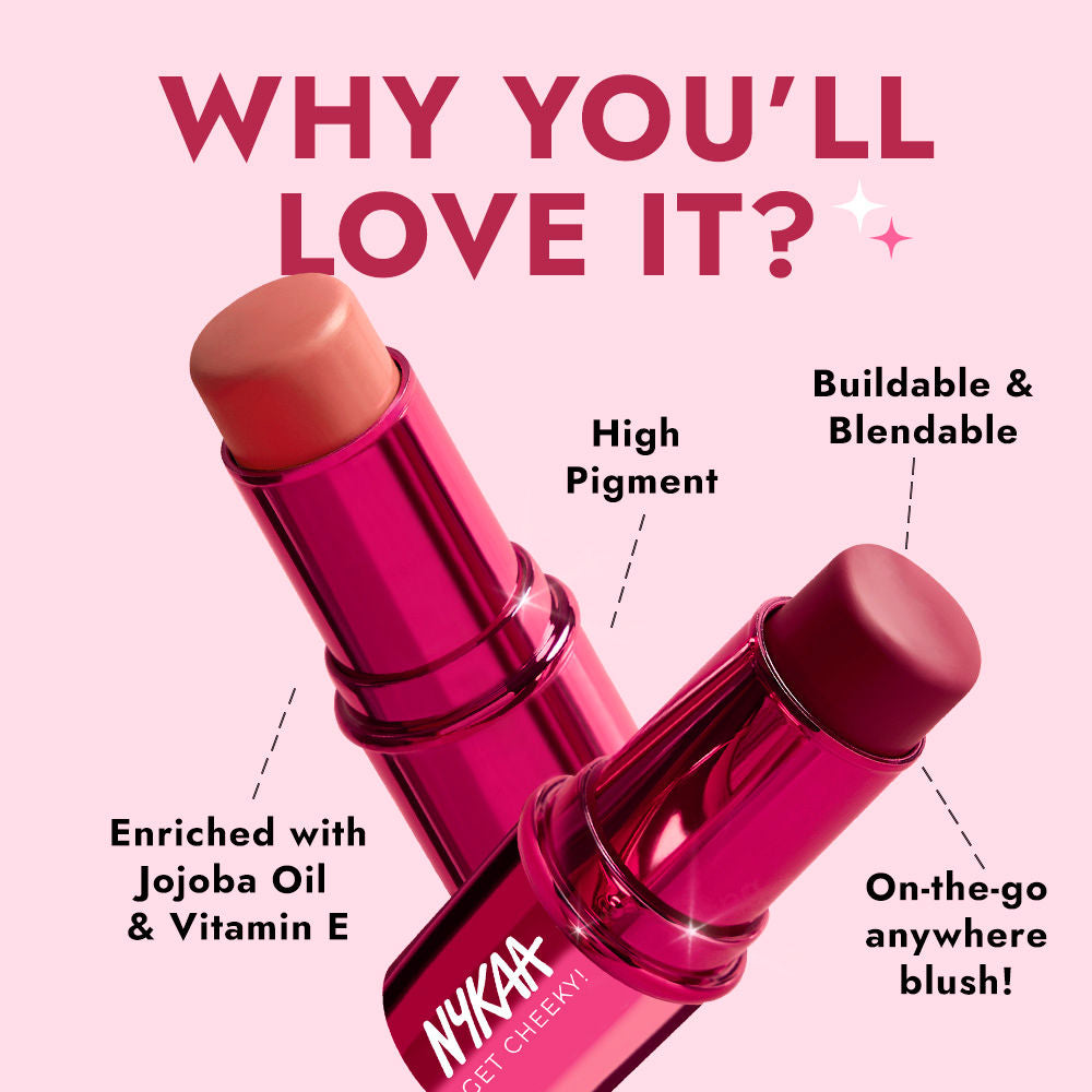 Nykaa Cosmetics Get Cheeky Blush Stick - Pink Passion (7.5g)