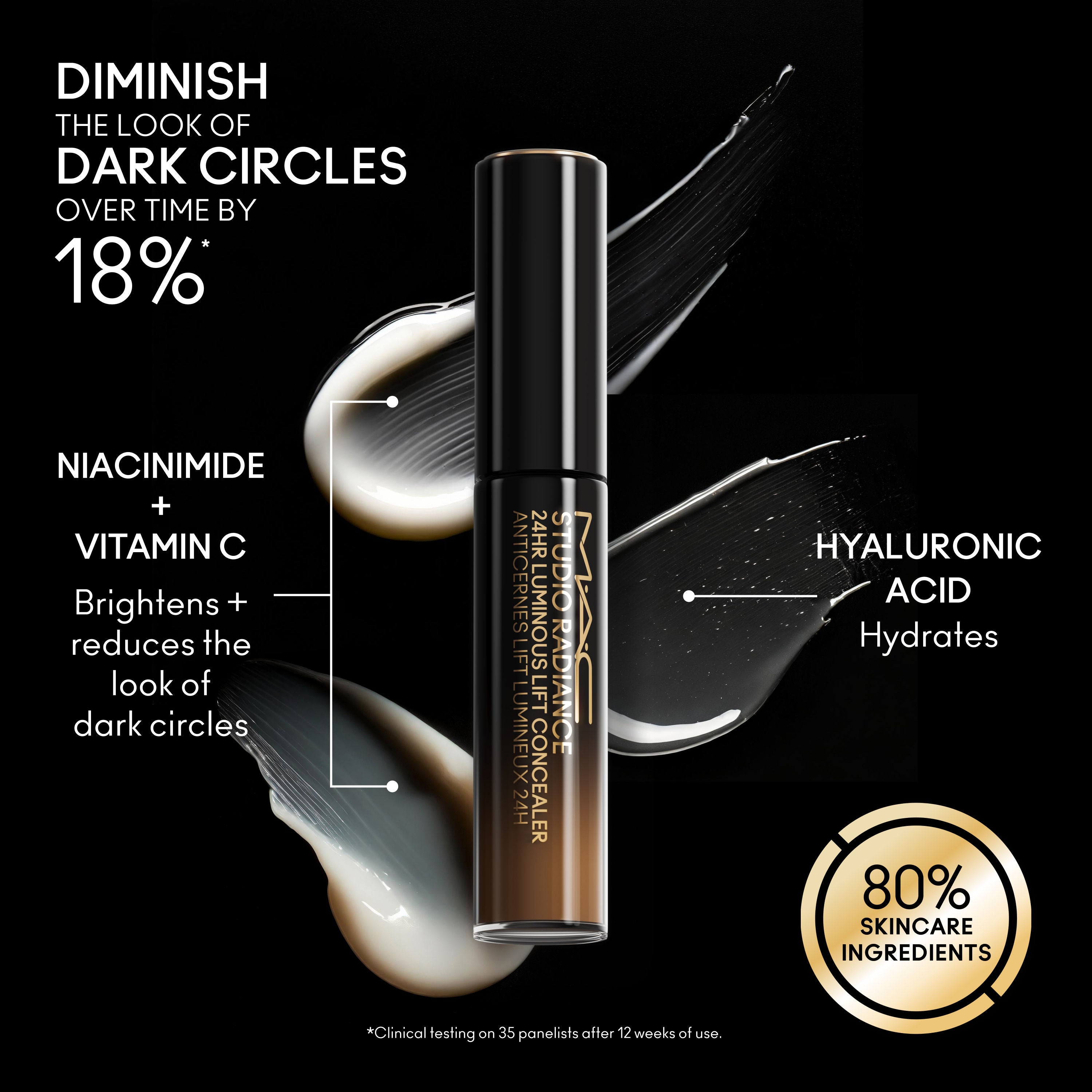 M.A.C Studio Radiance 24HR Luminous Lift Concealer - NC11.5 (11ml)