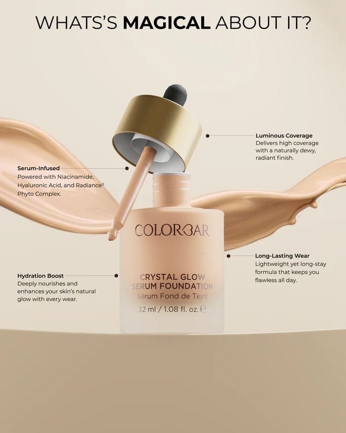 Colorbar - Crystal Glow Serum Foundation (32ML)