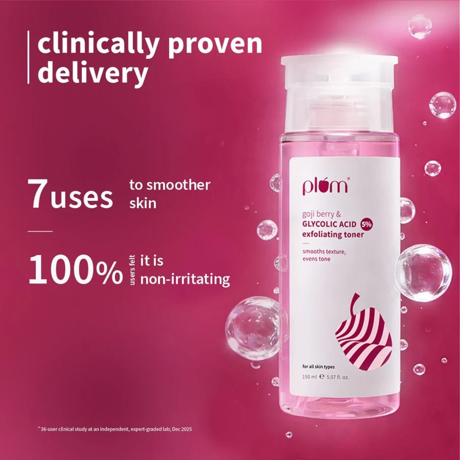 Plum - Goji Berry & Glycolic Acid 5% Exfoliating Toner (150ML)