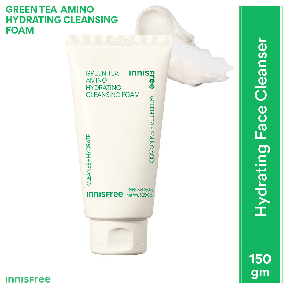Innisfree Green Tea Amino Acid Foam Cleanser - Hydrating, Soft & Rich Cleanser For Daily Use