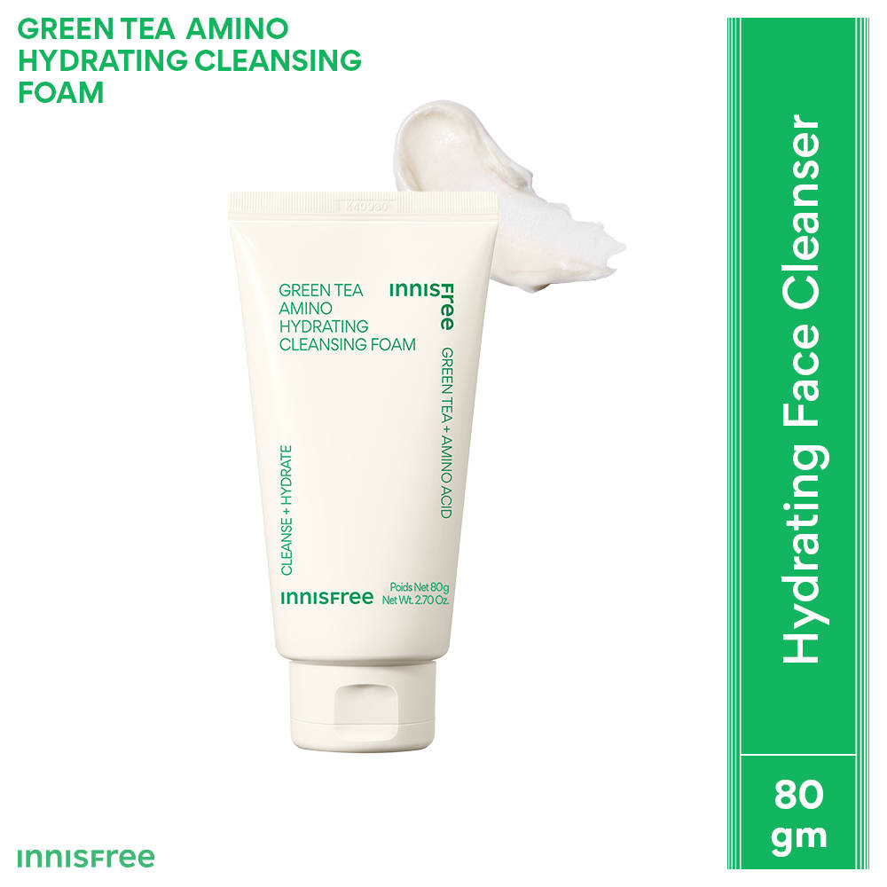 Innisfree Green Tea Amino Acid Foam Cleanser - Hydrating, Soft & Rich Cleanser For Daily Use
