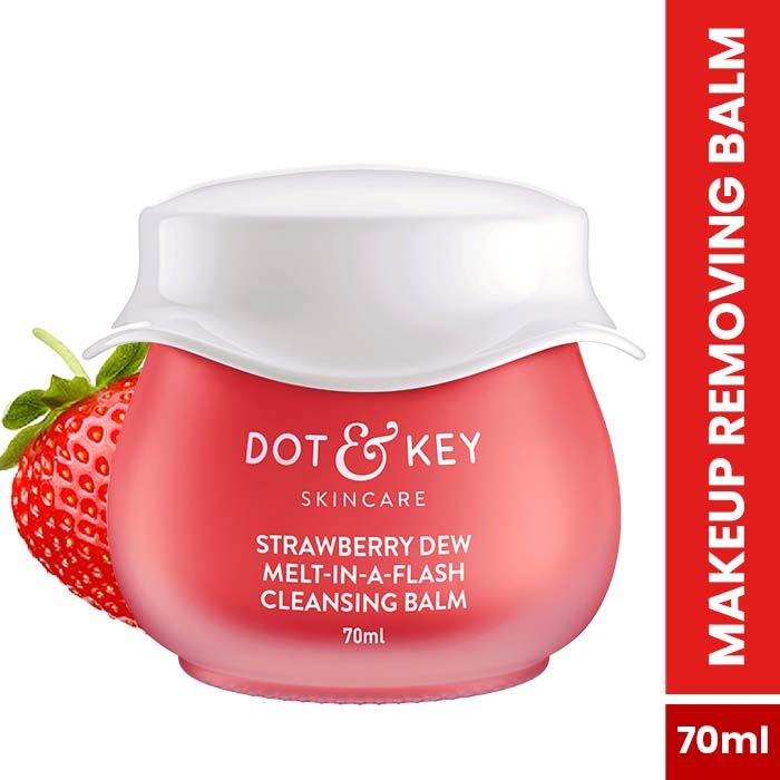 Dot & Key Strawberry Dew Melt-in-a-Flash Cleansing Balm, With Fruit Enzymes & Vitamins (70ml)