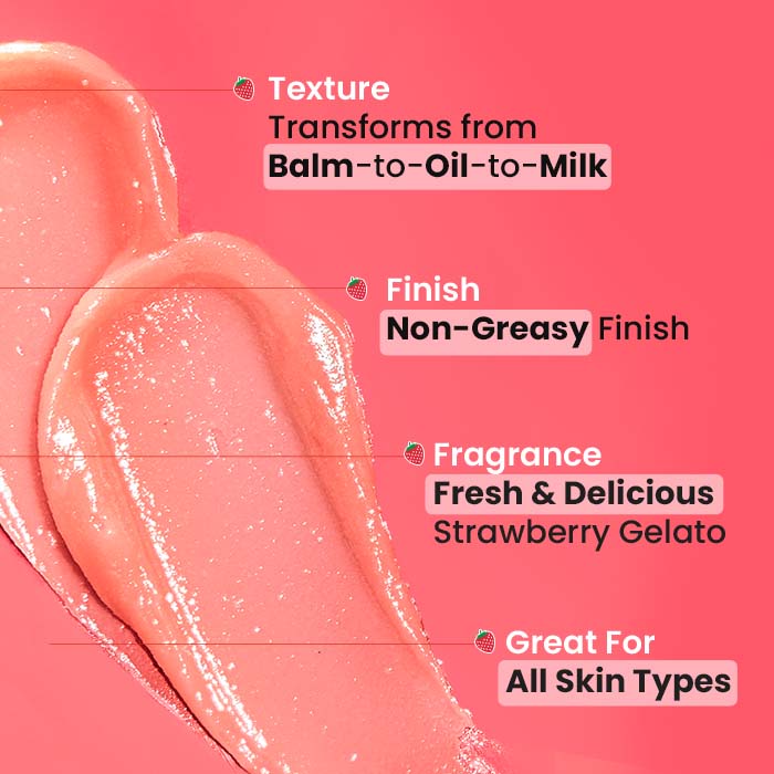 Dot & Key Strawberry Dew Melt-in-a-Flash Cleansing Balm, With Fruit Enzymes & Vitamins (70ml)
