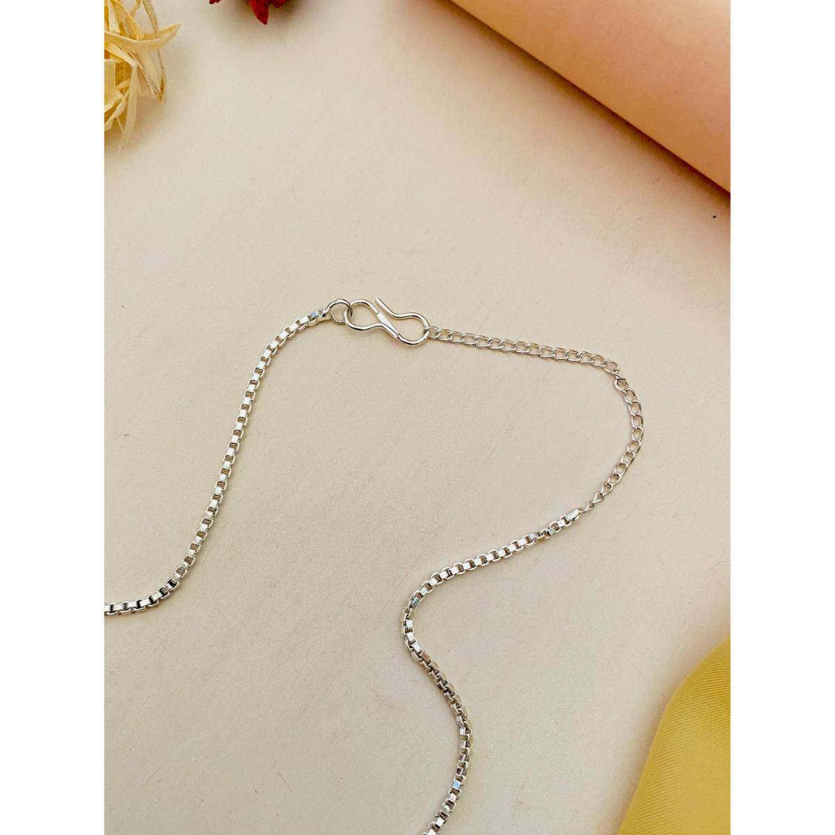 Abdesigns Beautiful Silver Plated American Diamond Jewellery Set Women - Silver