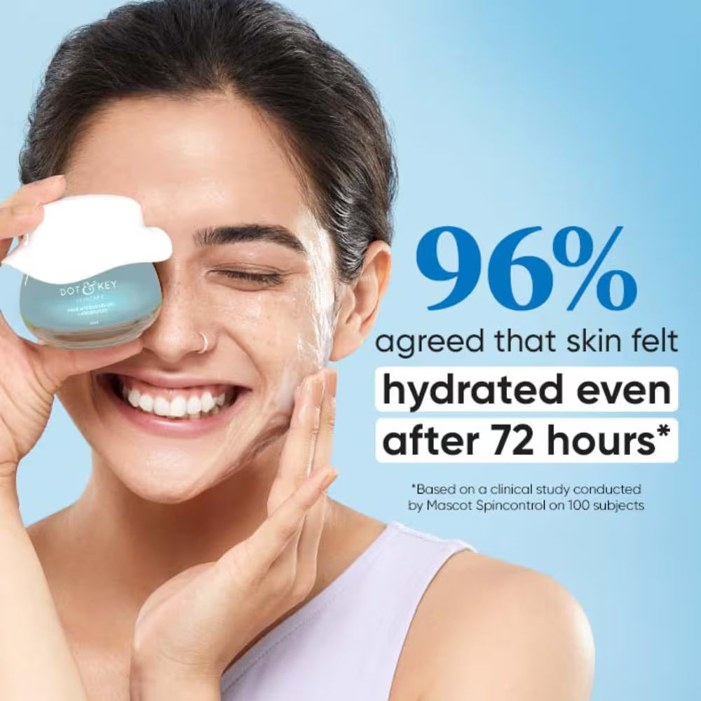 Dot & Key 72HR Hydrating Gel Face Moisturizer With Hyaluronic & Probiotics For Normal To Oily Skin (60ml)