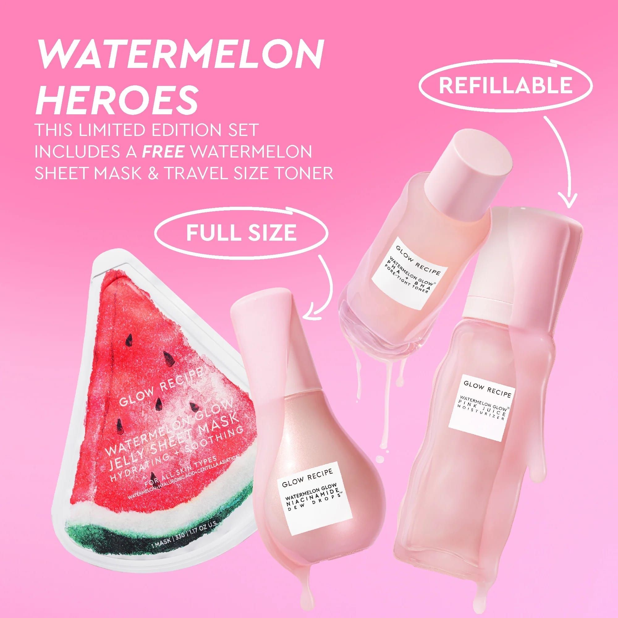 Glow Recipe - Watermelon Glow Dewy Skin Routine