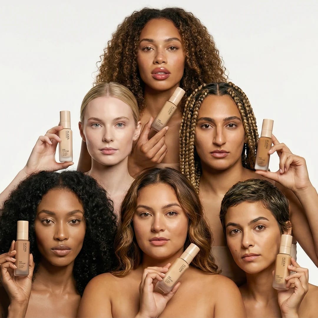 Flicka - High Coverage HD Liquid Foundation With SPF