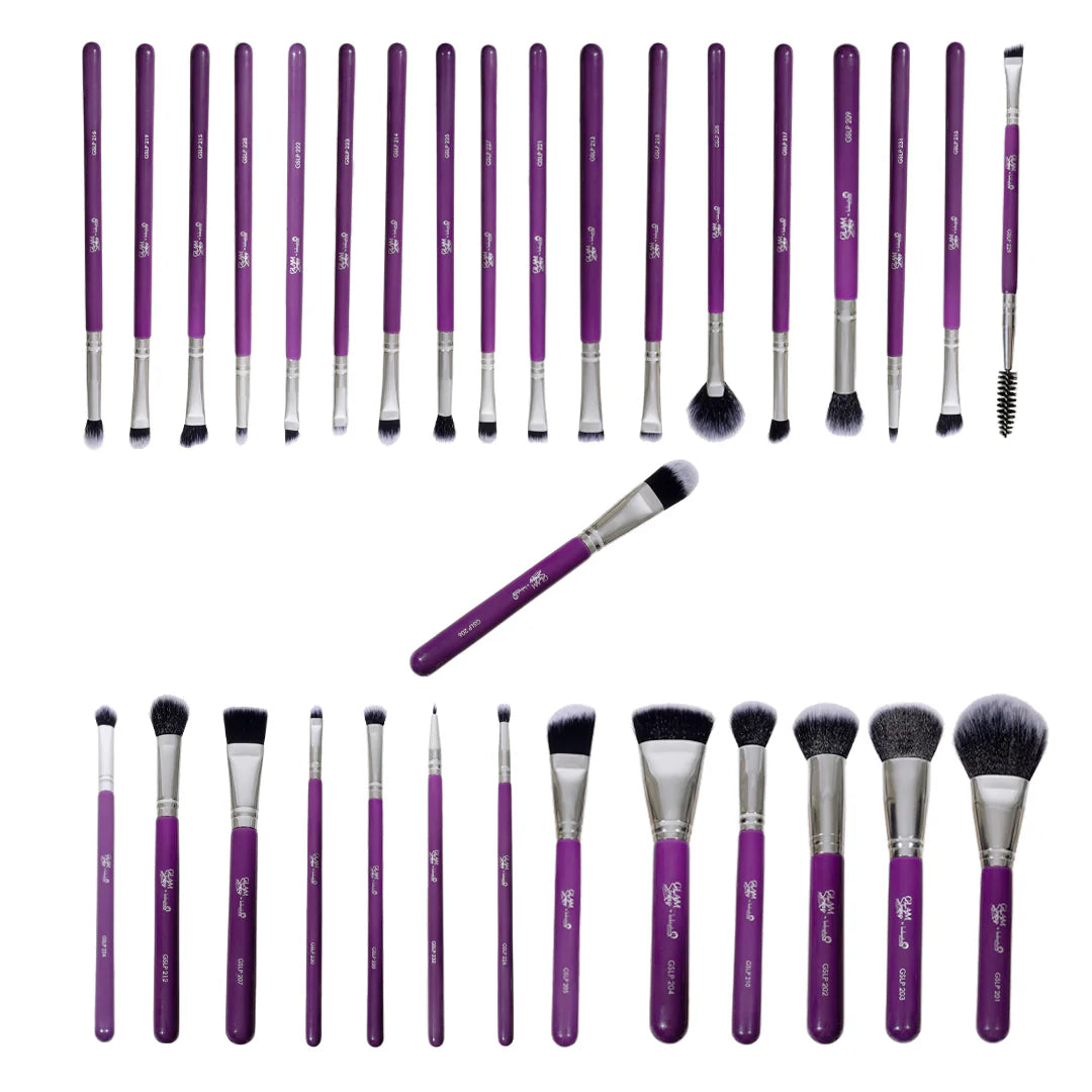Glam Strokes By London Prime - 32 Pcs Brush Set (Lavender)