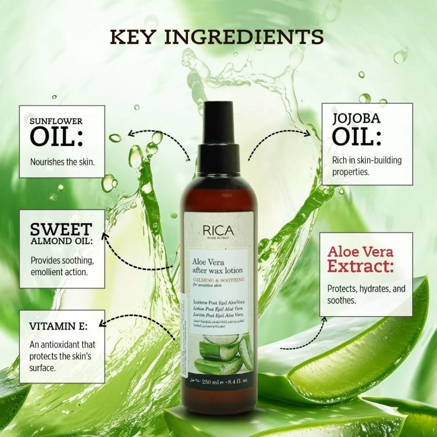 Rica - After Wax Lotion - Aloe vera (250ML)