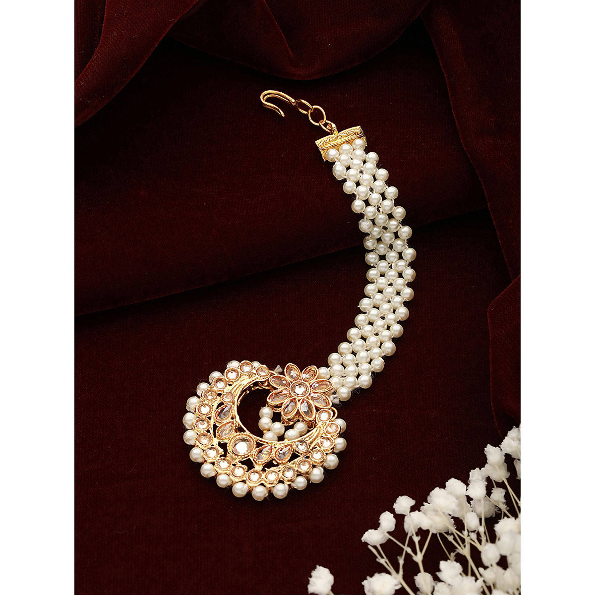 Aatmana White Gold Plating Maang Tikka · One Size