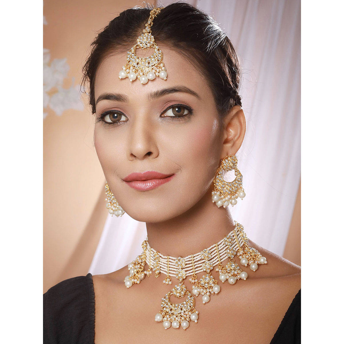 Aatmana White Gold Plating Necklace Set · One Size