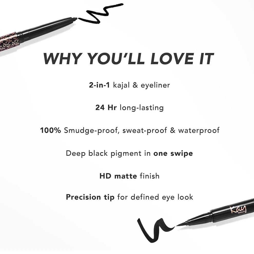Kay Beauty - Intense Black 24H Kajal Eyeliner Duo