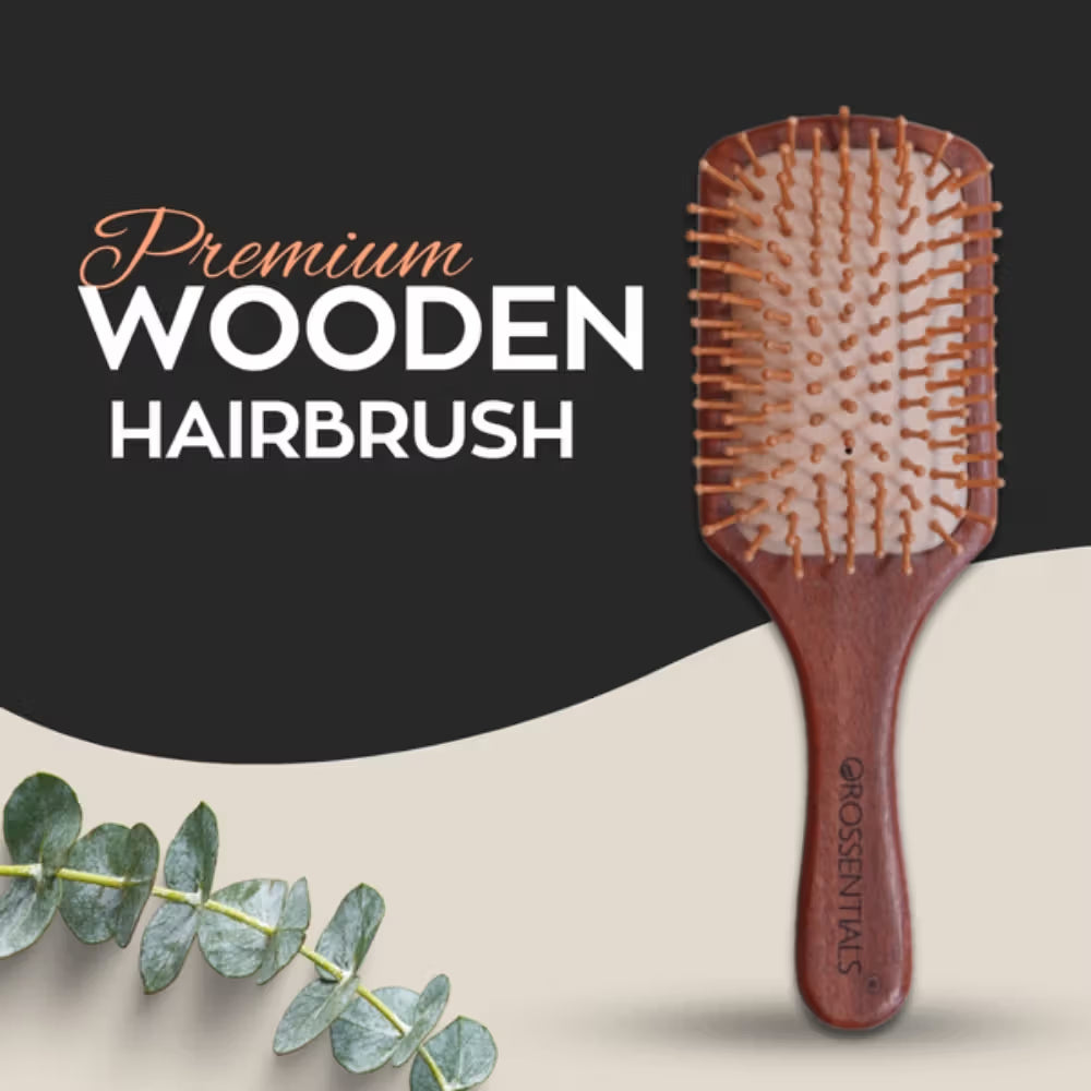 OROSSENTIALS Premium Collection Dark Wood Paddle Hair Brush For Men & Women (1pcs)