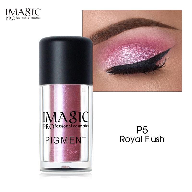 IMAGIC Glitter Eyeshadow Metallic Loose Powder Waterproof Pigments - (P5-Royal Flush)