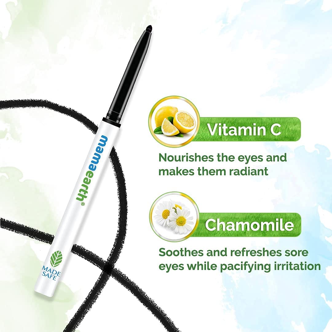 Mamaearth - Charcoal Black Long Stay Kajal (0.35g) [Buy 1 Get 1]