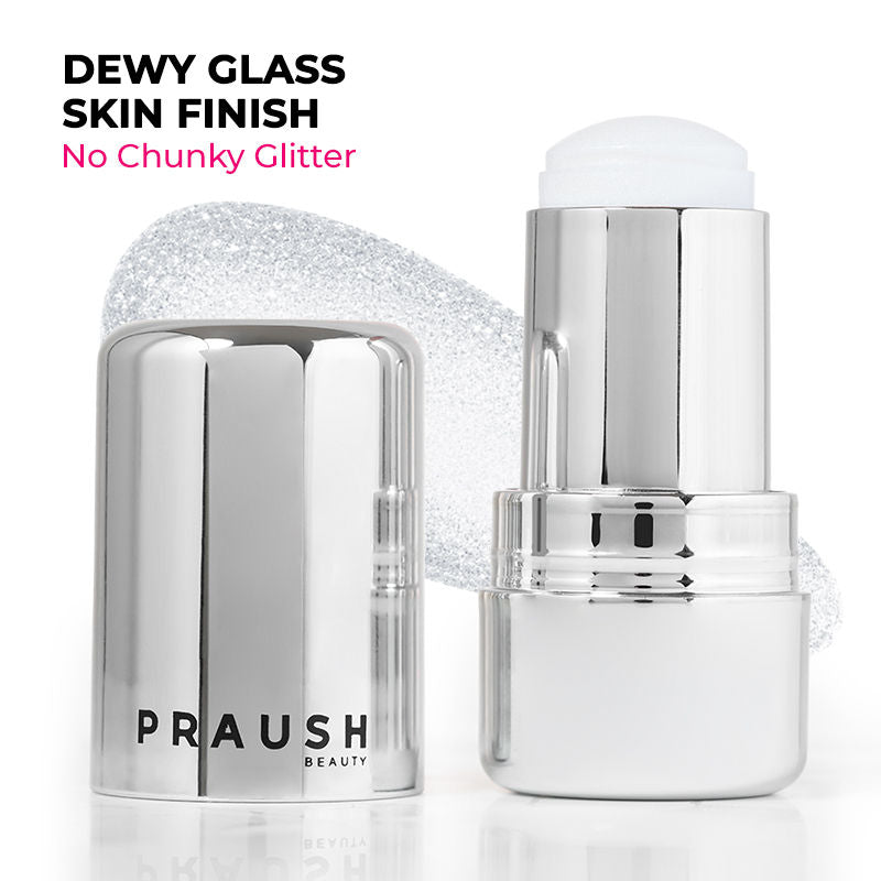 Praush Beauty ICY Glow Jelly Highlighter & Strobe Stick- Silver (5g)