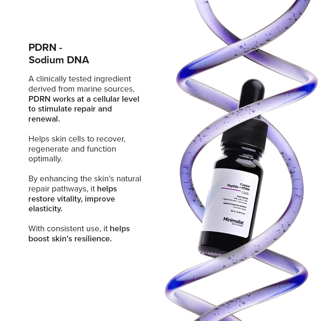 Minimalist - Copper Peptide + PDRN 1.25% Face Serum (10ML)