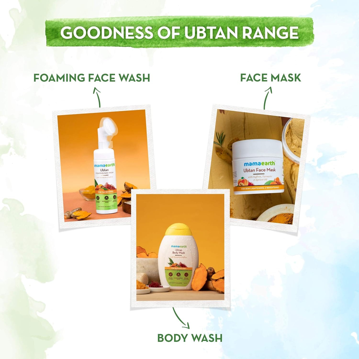 Mamaearth - Ubtan Foaming Face Wash With Turmeric & Saffron (150ML)