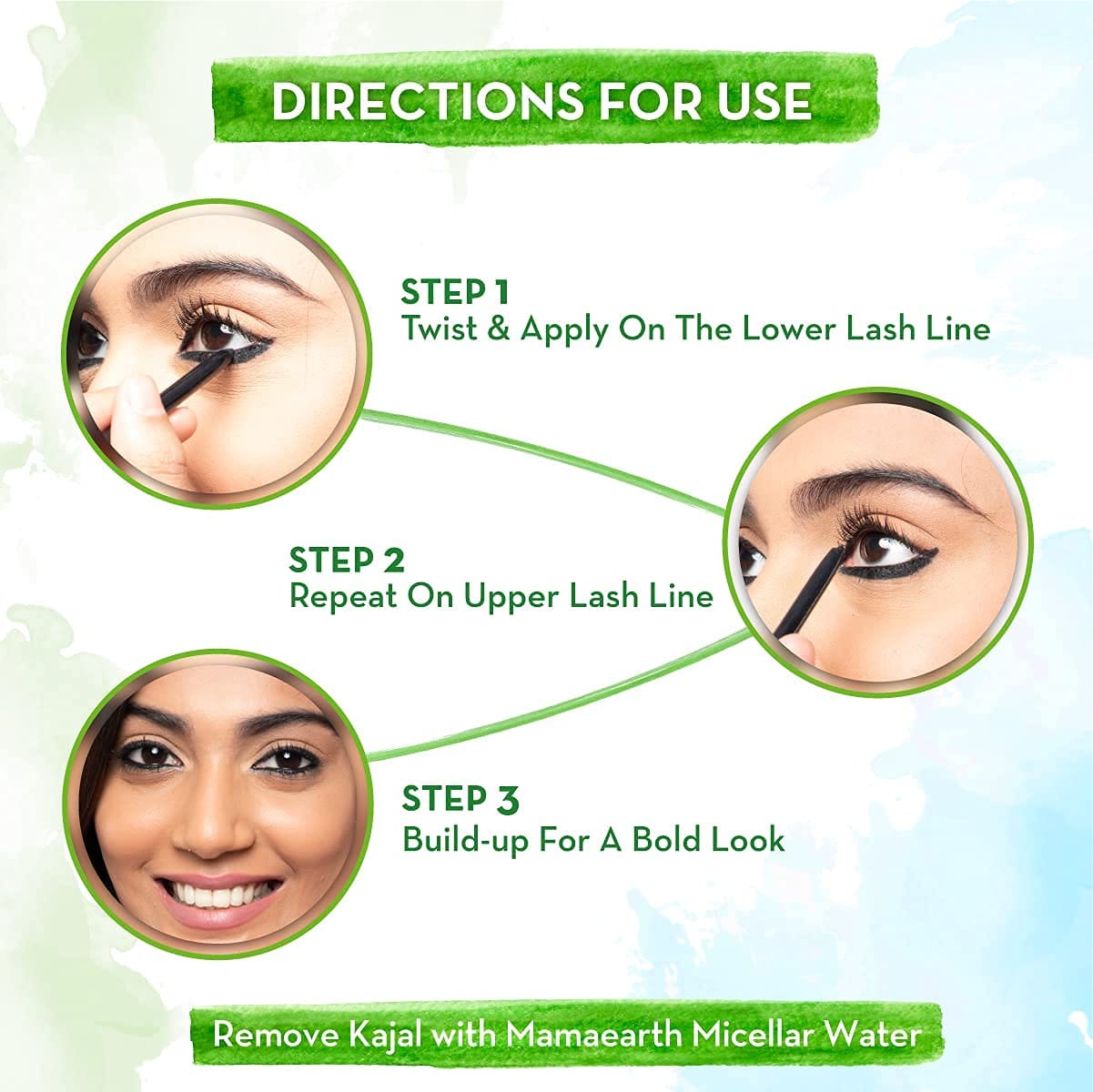 Mamaearth - Charcoal Black Long Stay Kajal (0.35g) [Buy 1 Get 1]