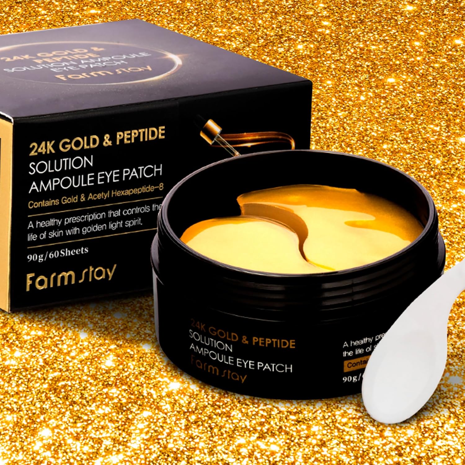 Farm Stay - 24K Gold & Peptide Solution Ampoule Eye Patch (90g)
