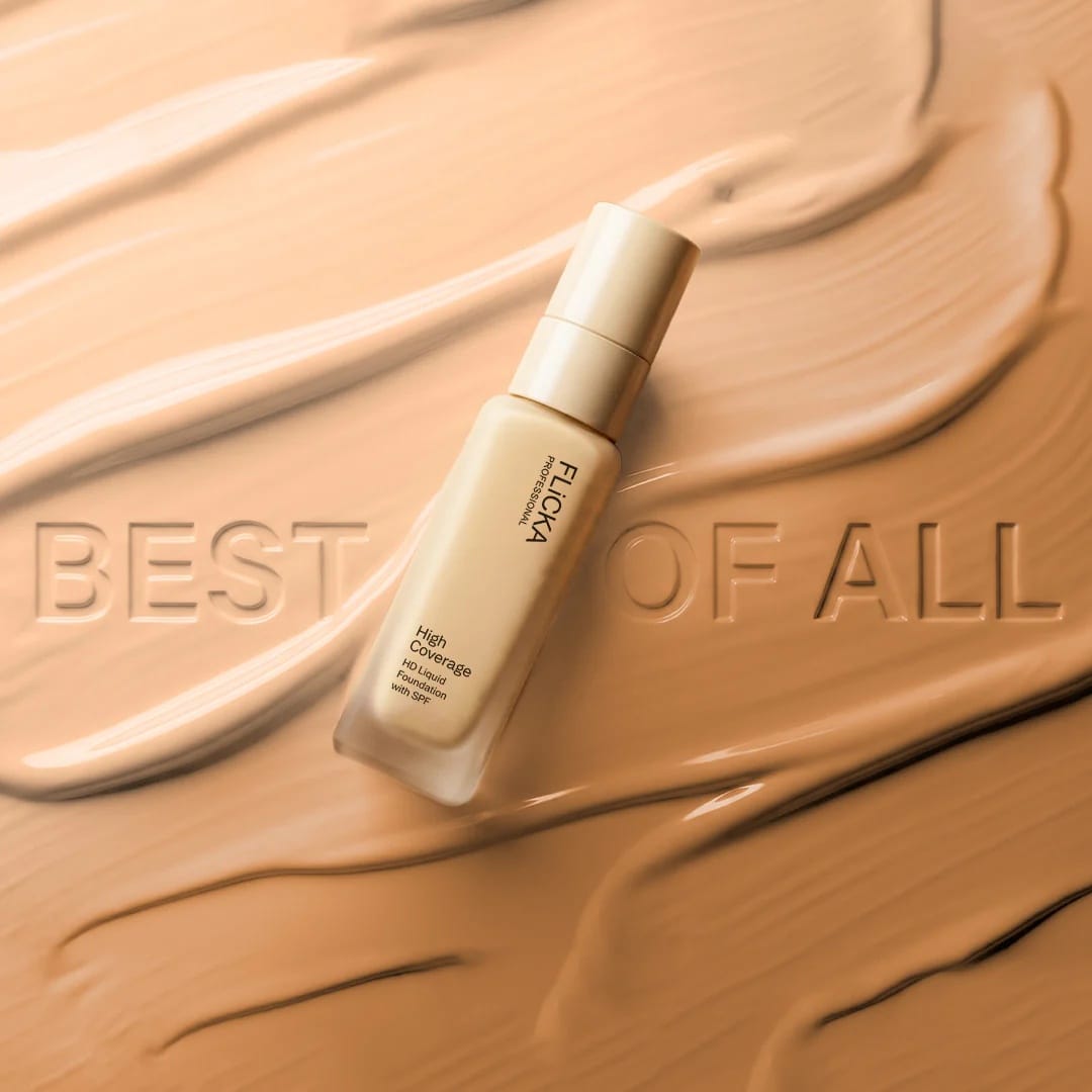 Flicka - High Coverage HD Liquid Foundation With SPF