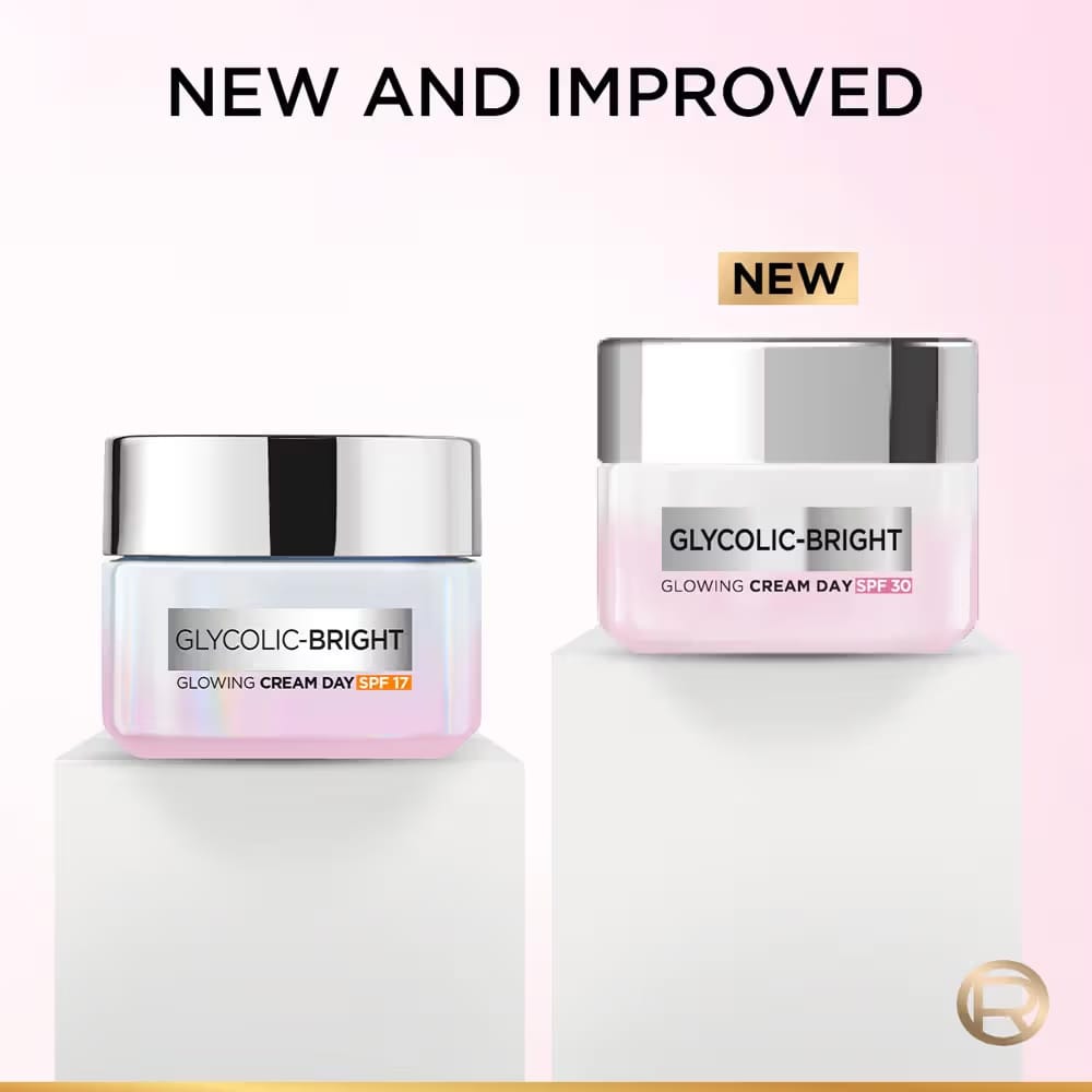Loreal Paris - Glycolic Bright Glowing Cream Day SPF30 (50ML) [Buy 2 Get 1 Free]