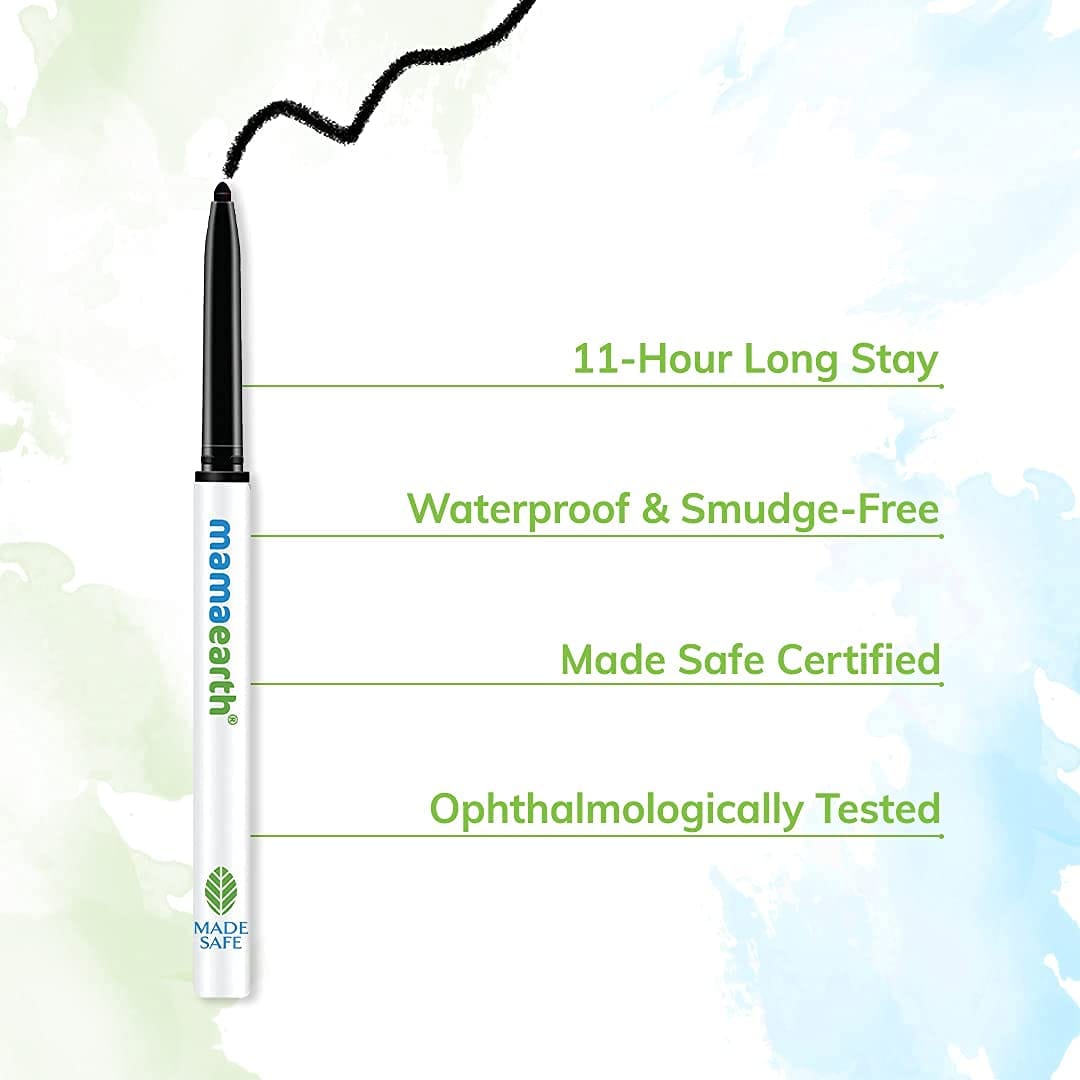 Mamaearth - Charcoal Black Long Stay Kajal (0.35g) [Buy 1 Get 1]