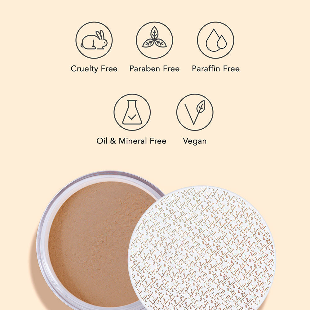 Kay Beauty Matte HD Setting Loose Powder - Pecan (10g)