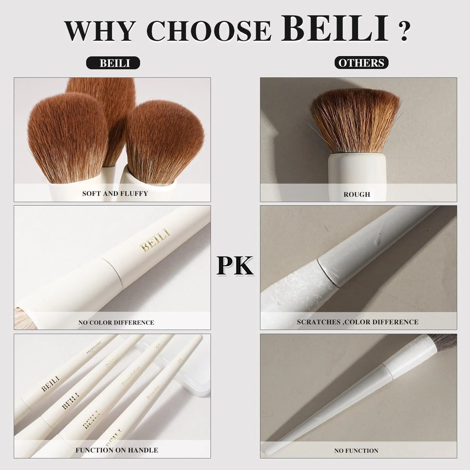 Beili - Get Beili The Perfect Look Make Up Brush Set (15Pcs)