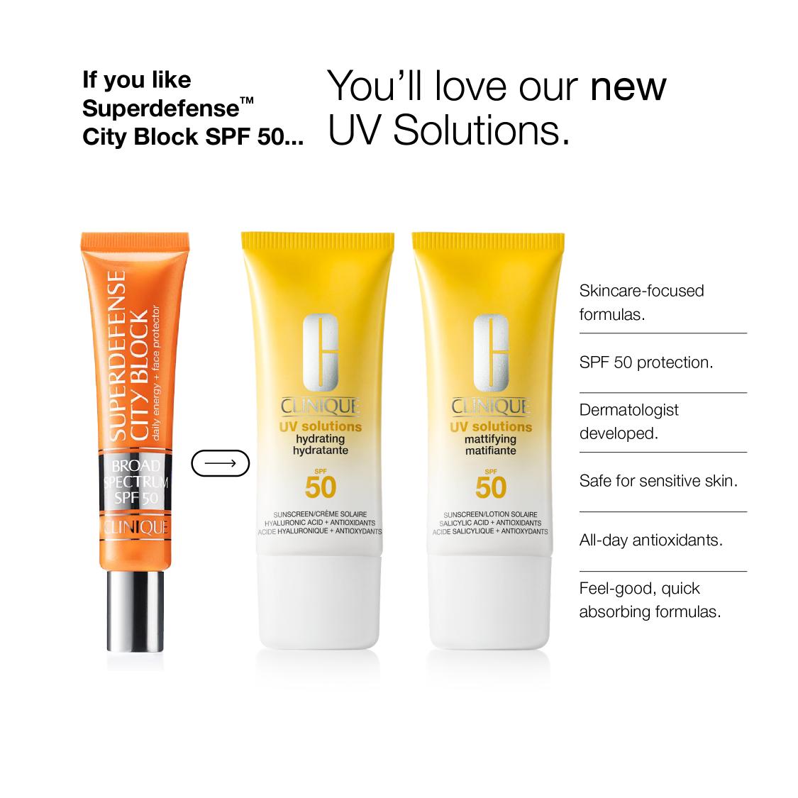 Clinique UV Solutions Hydrating Sunscreen SPF 50 (40ml)