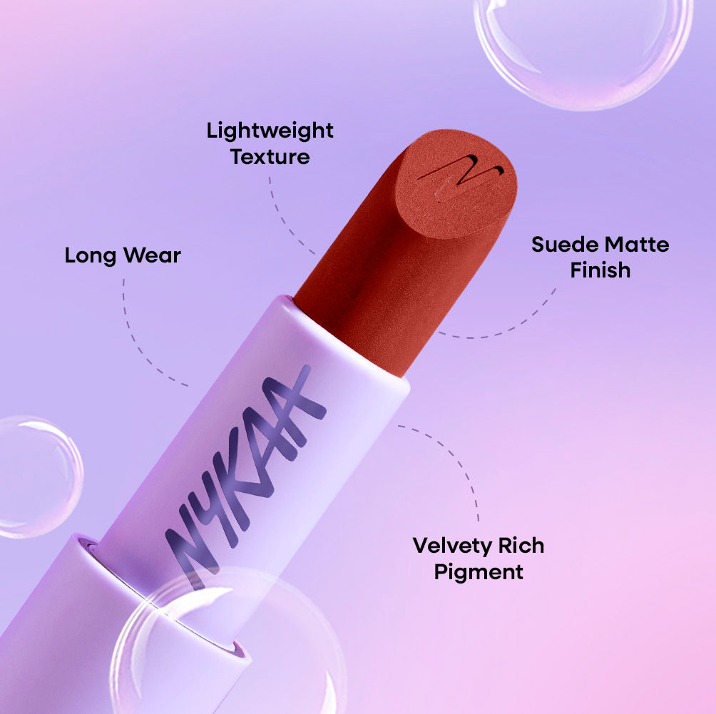 Nykaa Superlight Feathertouch Lipstick - Soft Kiss (4.2g)