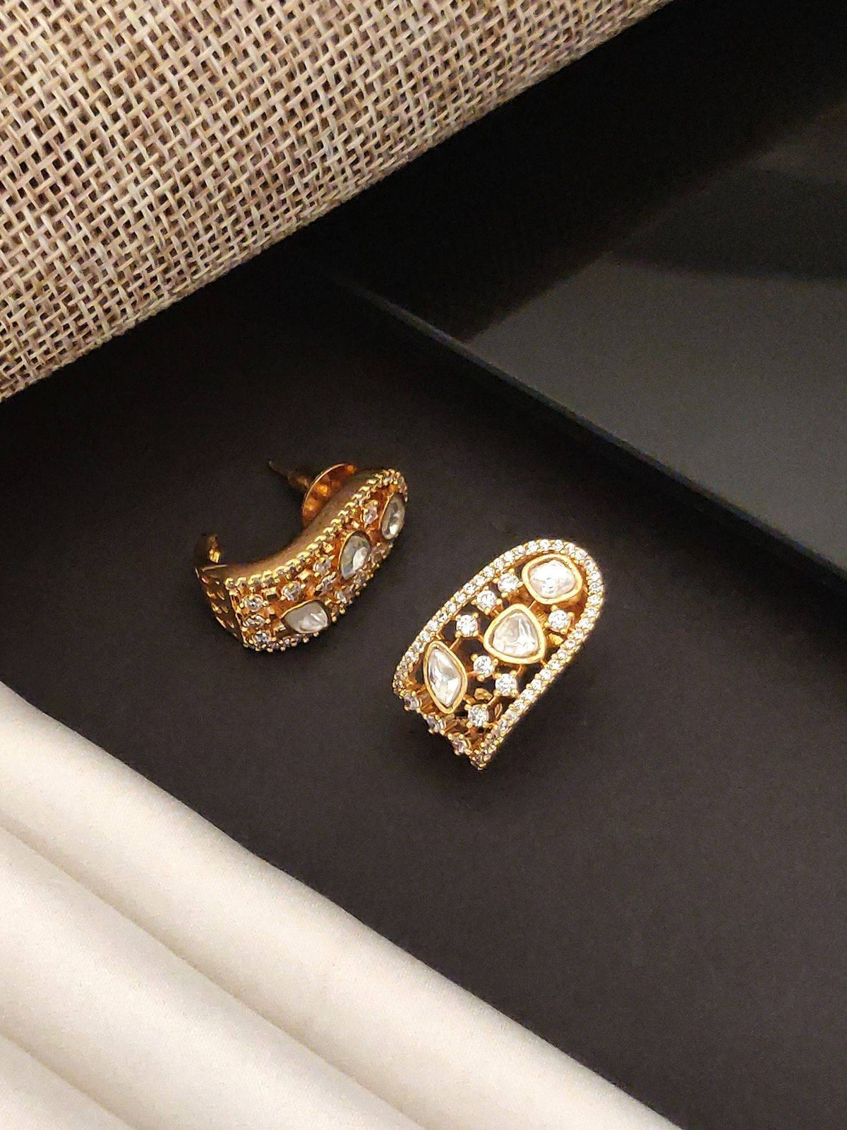 Abdesigns Elite Gold Plated Polka Drop Earrings