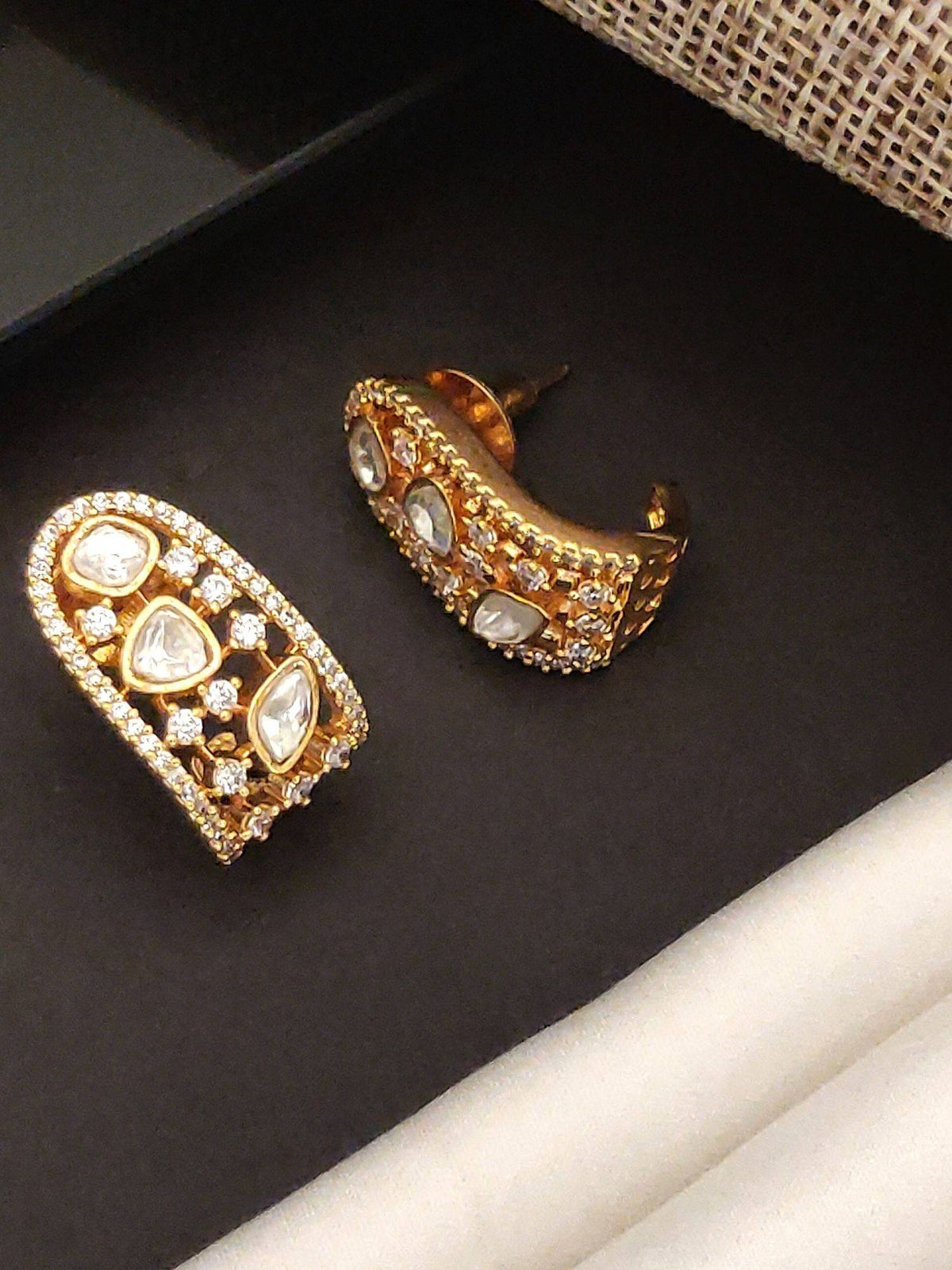 Abdesigns Elite Gold Plated Polka Drop Earrings
