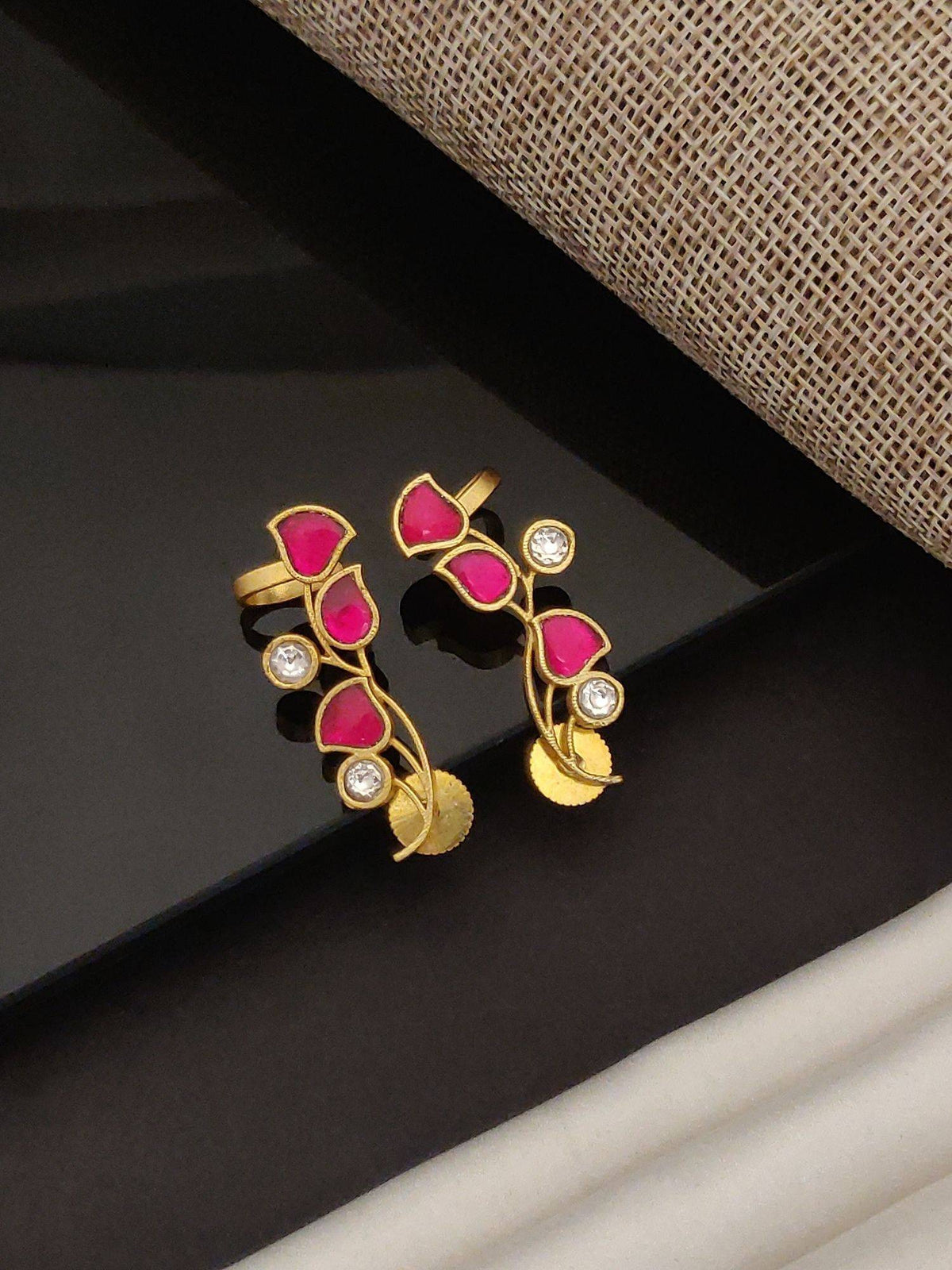 Abdesigns Elite Gold Plated Polka Drop Earrings
