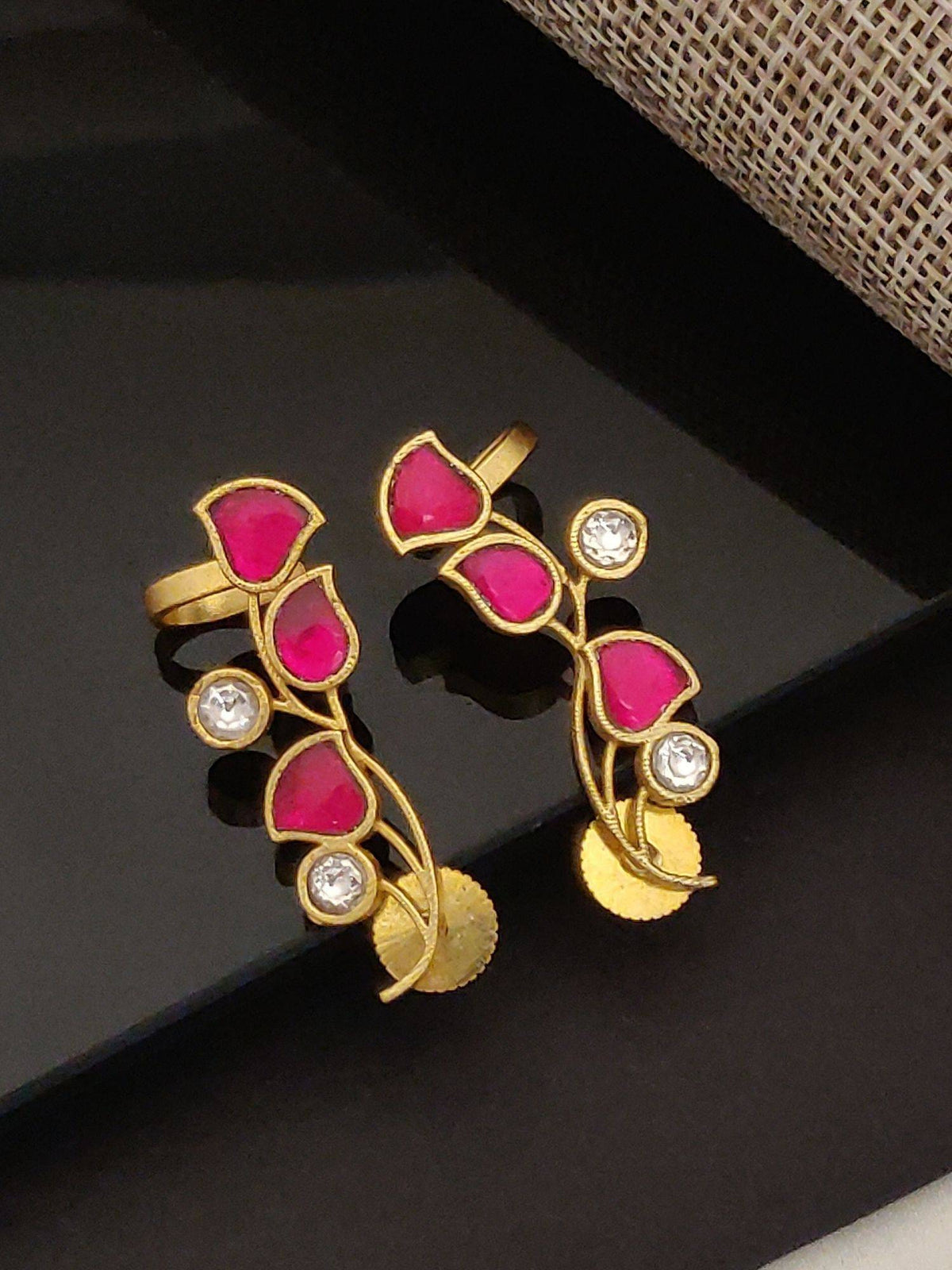 Abdesigns Elite Gold Plated Polka Drop Earrings