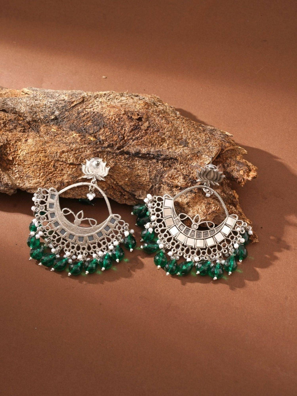 Abdesigns Elegant German Silver Plated Earrings