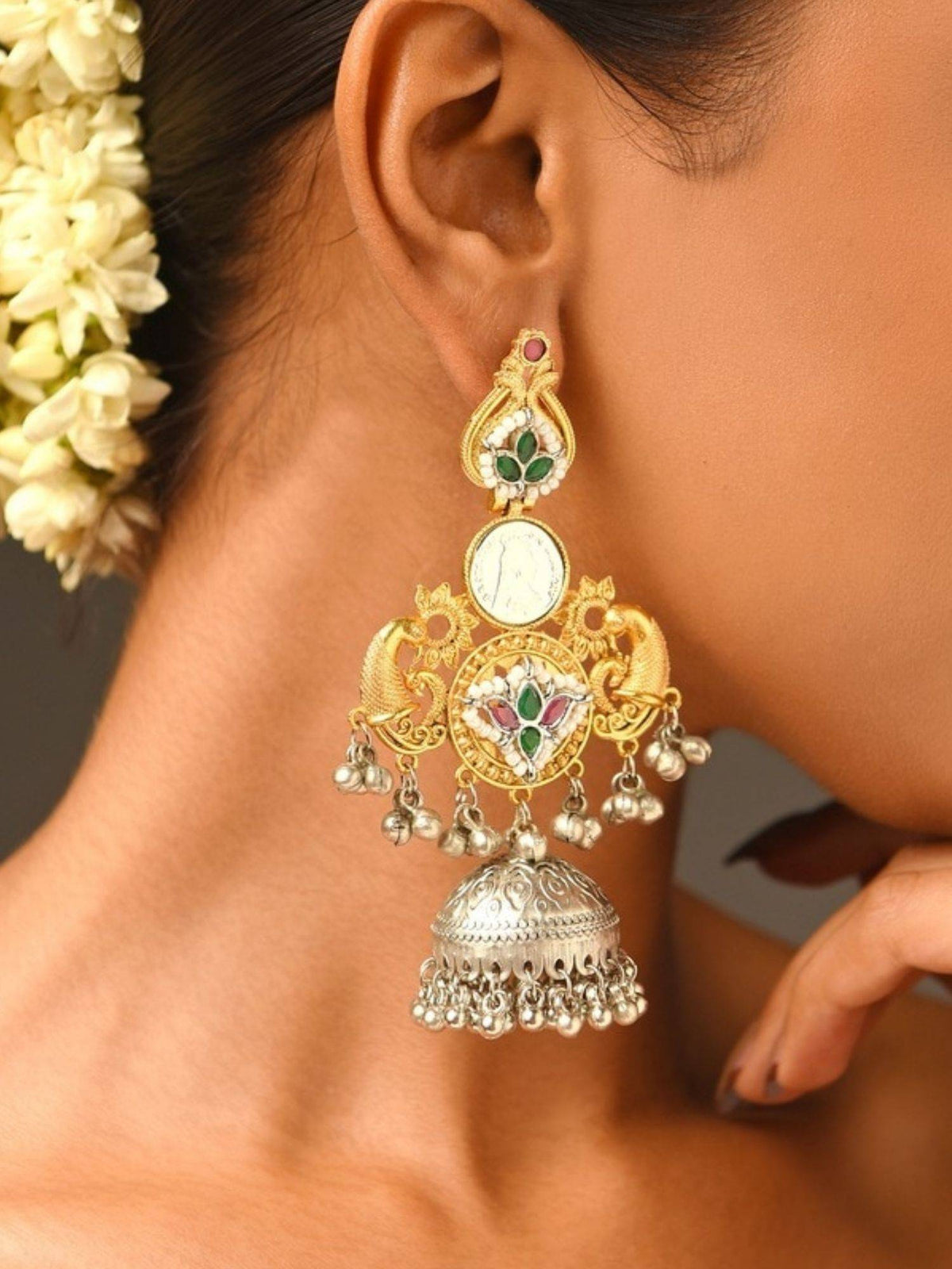 Abdesigns Elite Dual Plated Coin Dangler Earrings