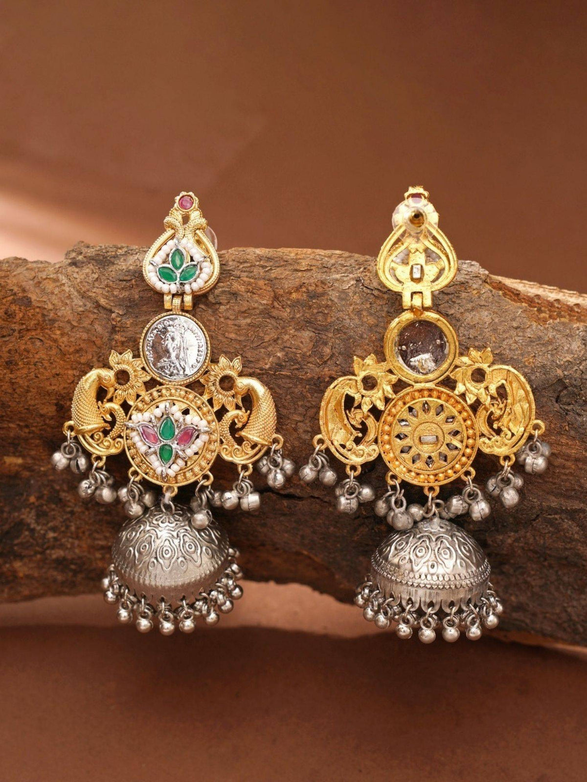 Abdesigns Elite Dual Plated Coin Dangler Earrings