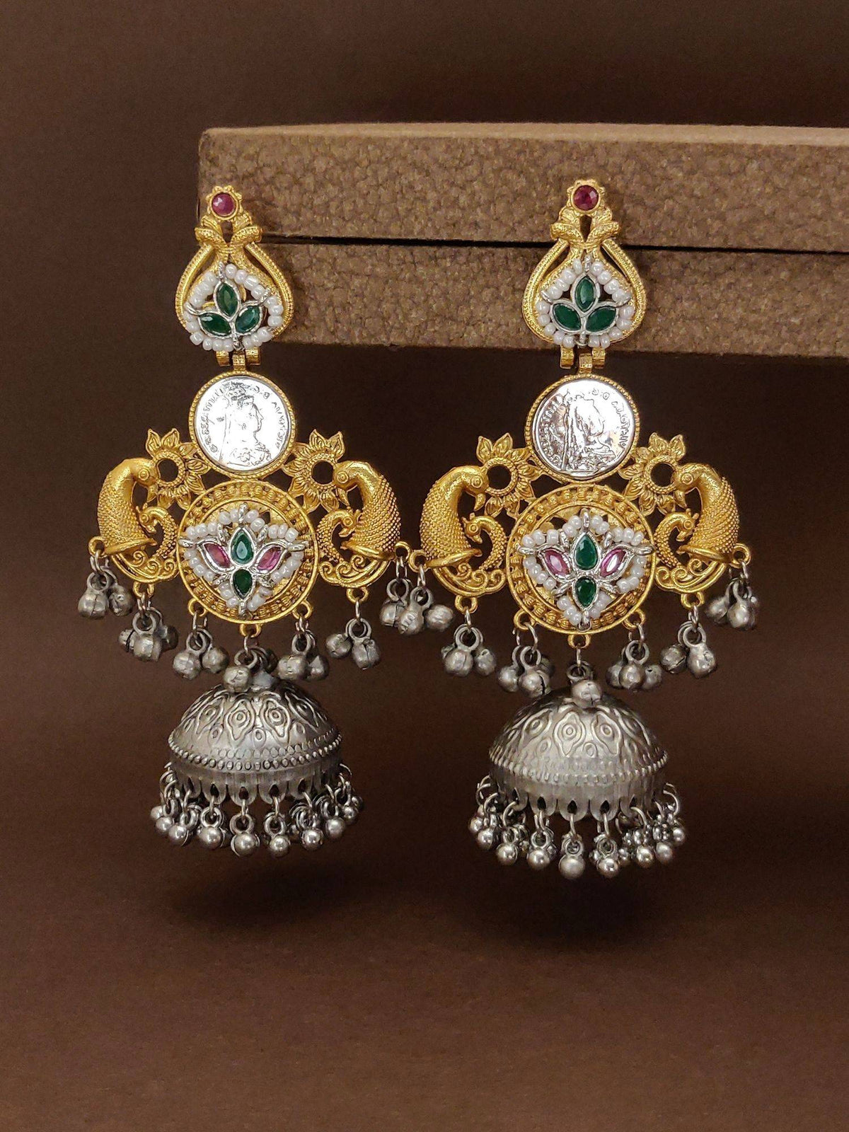Abdesigns Elegant German Silver Plated Dangler Earrings