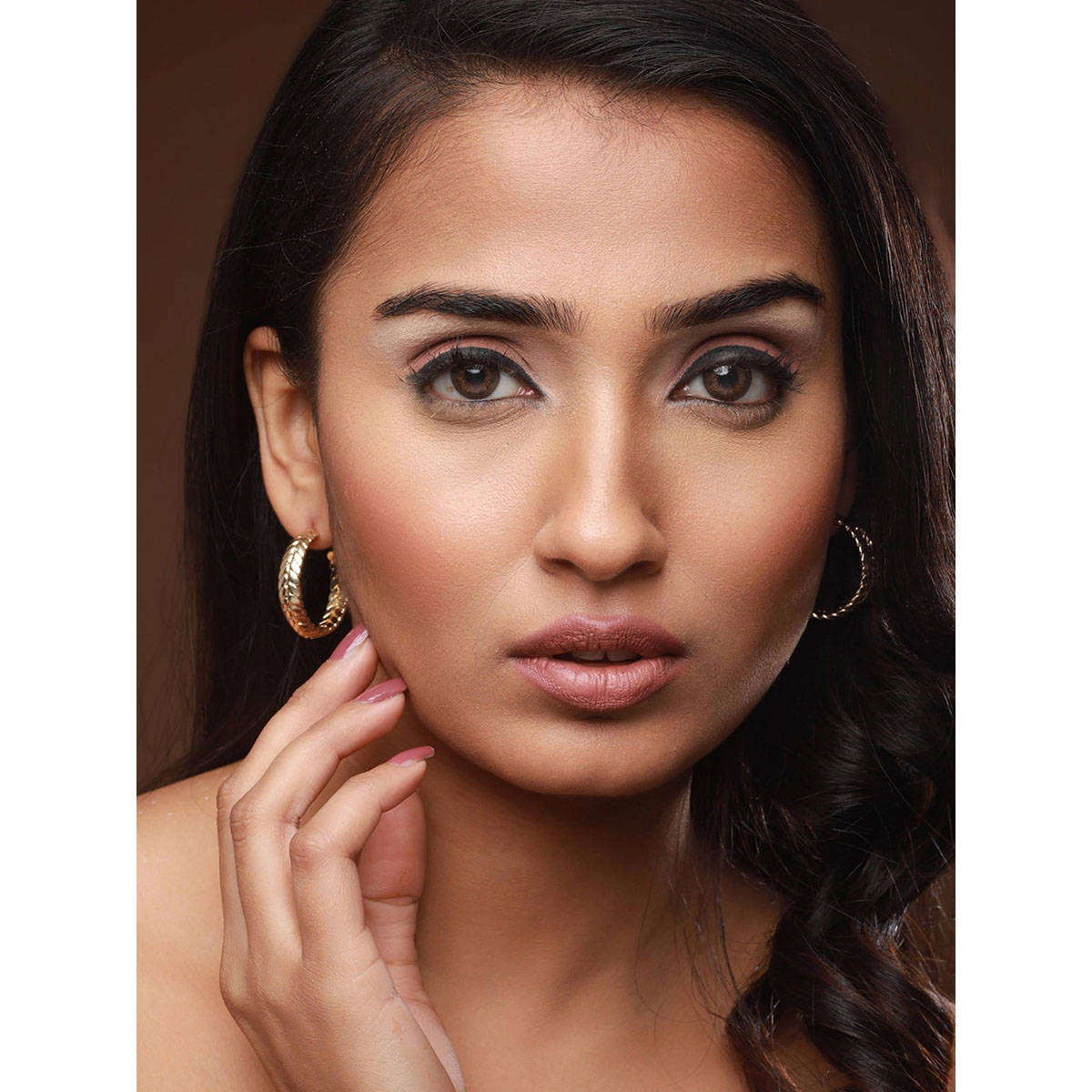 Aatmana Set of 2 Gold plated & Pearl Textured Earrings