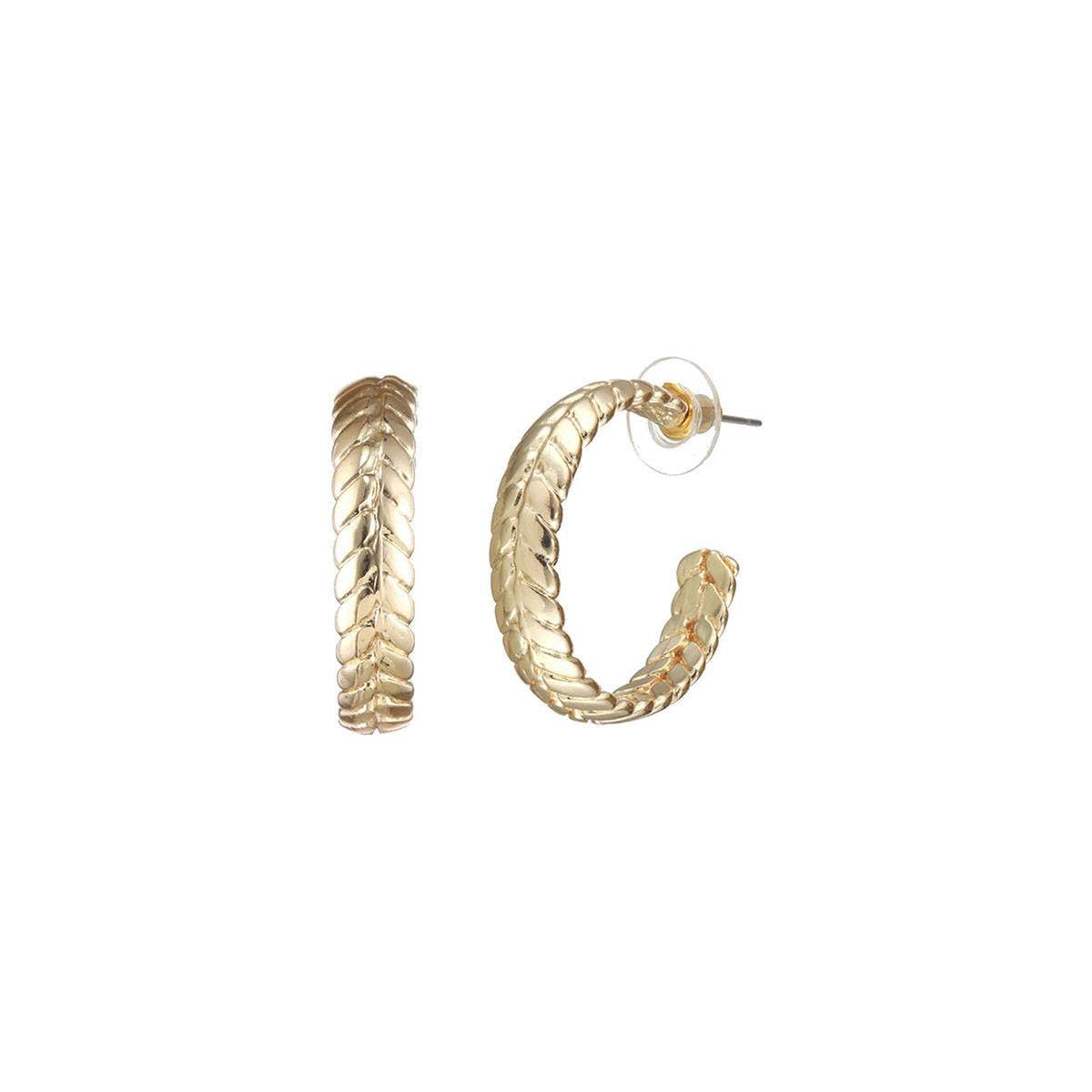 Aatmana Set of 2 Gold plated & Pearl Textured Earrings