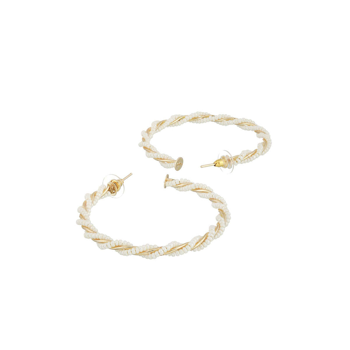 Aatmana Set of 2 Gold plated & Pearl Textured Earrings