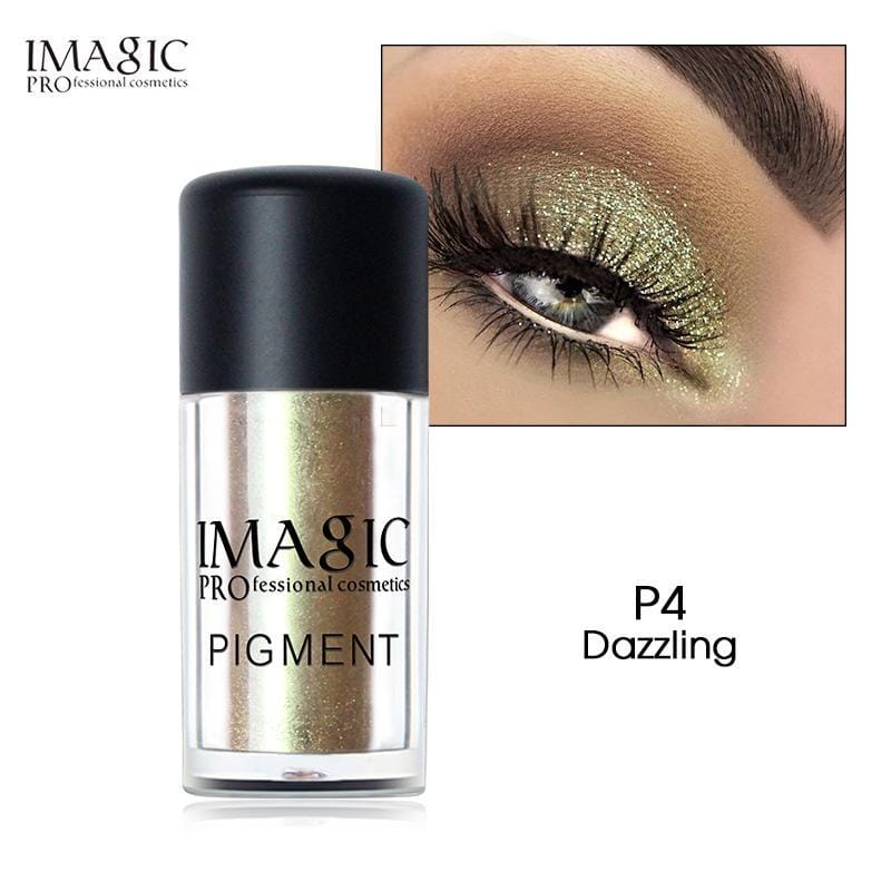 IMAGIC Glitter Eyeshadow Metallic Loose Powder Waterproof Pigments - (P4-Dazzling)