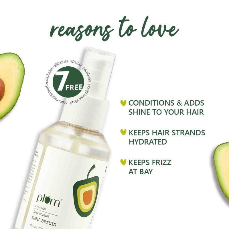 Plum Avocado Frizz-control Hair Serum For Instantly Smooth & Manageable Hair {100mL}