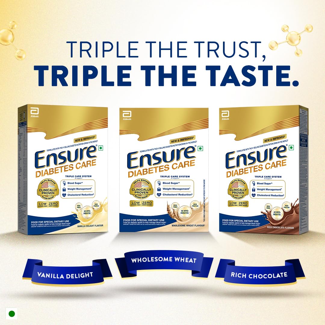 Ensure Diabetes Care - High Protein, High Fibre & 4X Myo - Inositol | Support Blood Sugar, Weight Management, Cholestrol Reduction, 950gm (Vanilla) | Zero Added Sucrose - BEAUTY BRATS